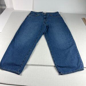 Levi's Jean Women 36x27* Big E High Rise Baggy Dad Ankle Blue Faded Denim Tag 31